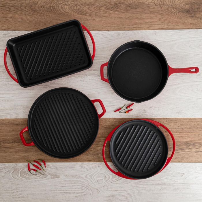 Bidasoa Fierro Sartén Hierro Esmaltado 26 cm Rojo Antiadherente, Extra Resistente, Libre PFOA, Apta Inducción y Gas 3 Bidasoa Fierro Sartén Hierro Esmaltado 26 cm Rojo Antiadherente, Extra Resistente, Libre PFOA, Apta Inducción y Gas 3