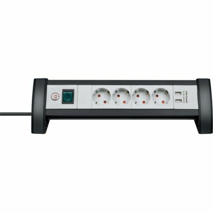 Regleta Enchufes 4 Tomas con interruptor Brennenstuhl Premium-Office-Line 3600 W Negro USB x 2 (1,8 m) 0 Regleta Enchufes 4 Tomas con interruptor Brennenstuhl Premium-Office-Line 3600 W Negro USB x 2 (1,8 m) 0