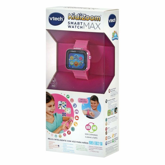VTech 80-531657-022 Kidizoom Smartwatch Max, Reloj Inteligente para Niños +4 Años con Doble Cámara, Juegos RA y Control Parental, Rosa 3 VTech 80-531657-022 Kidizoom Smartwatch Max, Reloj Inteligente para Niños +4 Años con Doble Cámara, Juegos RA y Control Parental, Rosa 3