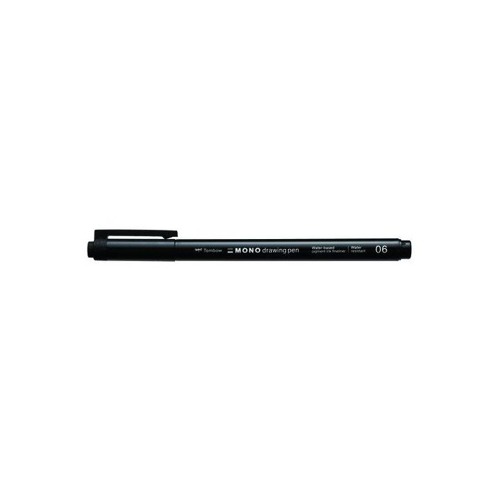 Rotulador Calibrado Tombow Mono Drawing Pen Punta Fina 06 (0,50 Mm) Negro (Set de 4)