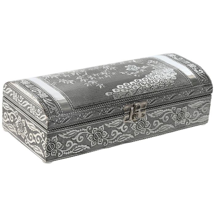 Caja-Joyero Home ESPRIT Verde Plateado Madera Aluminio 22,5 x 10 x 6,5 cm 0 Caja-Joyero Home ESPRIT Verde Plateado Madera Aluminio 22,5 x 10 x 6,5 cm 0