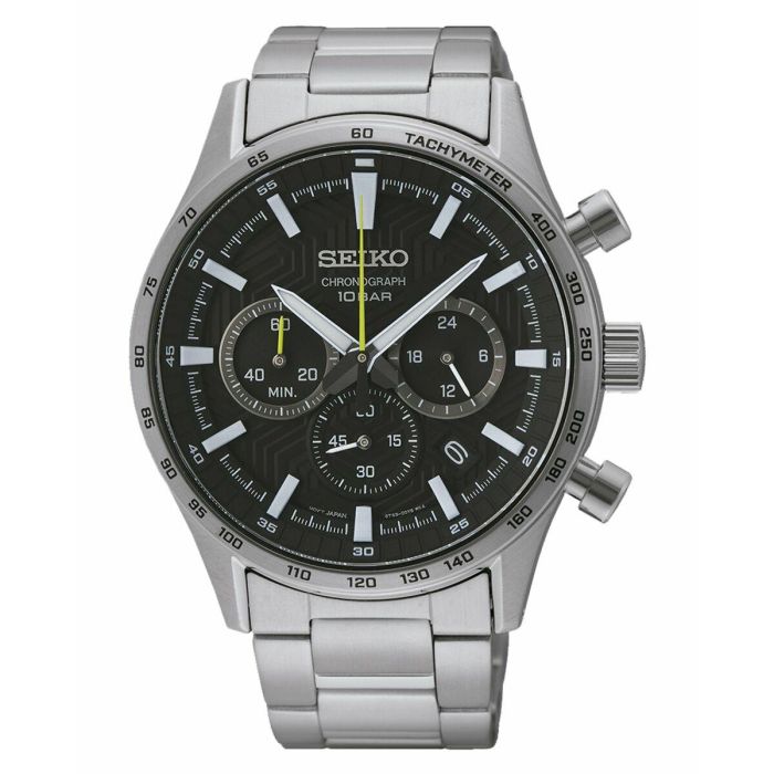 Reloj Hombre Seiko SSB413P1 Negro Plateado 3 Reloj Hombre Seiko SSB413P1 Negro Plateado 3