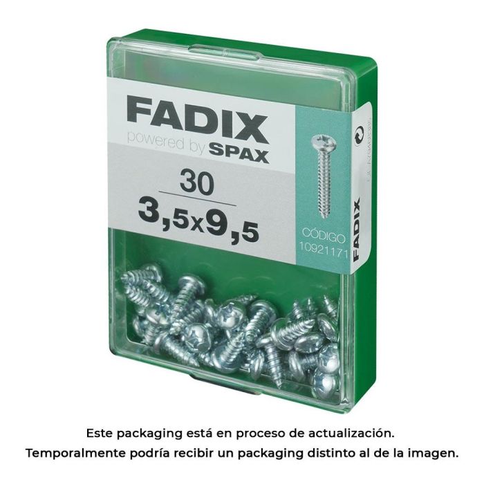 Fadix Tornillo Rosca Chapa CR Cincado 3,5x9,5mm, Caja 30 Unidades 0 Fadix Tornillo Rosca Chapa CR Cincado 3,5x9,5mm, Caja 30 Unidades 0