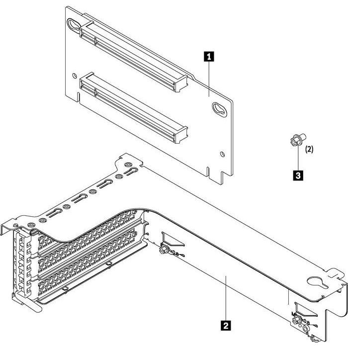 Lenovo ThinkSystem SR550/SR590/SR650 x16/x8 PCIe FH Riser 1 Kit Lenovo ThinkSystem SR550/SR590/SR650 x16/x8 PCIe FH Riser 1 Kit