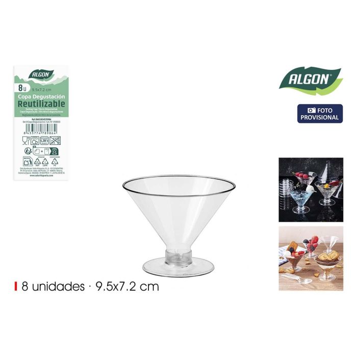 Algon Set de 8 Copas de Degustación - Ideal para Cata (24 Unidades)