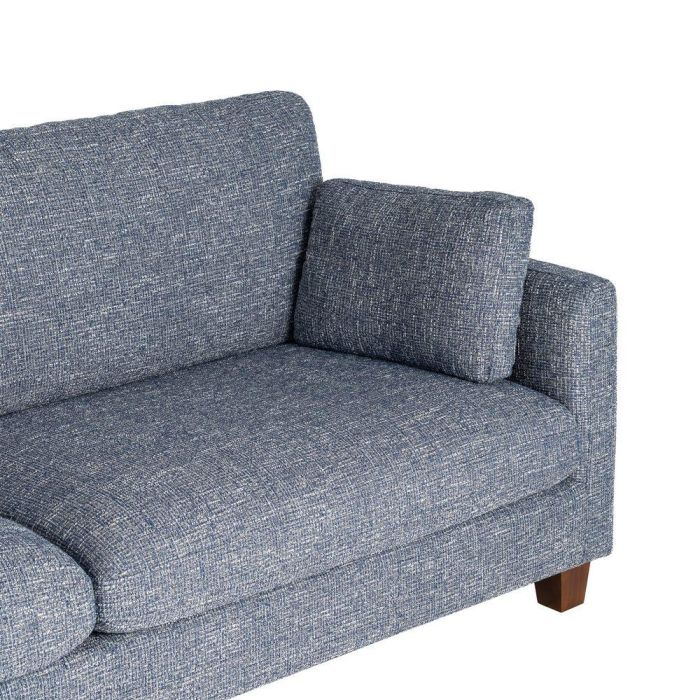 Sofá 3 Plazas Azul Tejido-Madera 221 X 90 X 87 cm