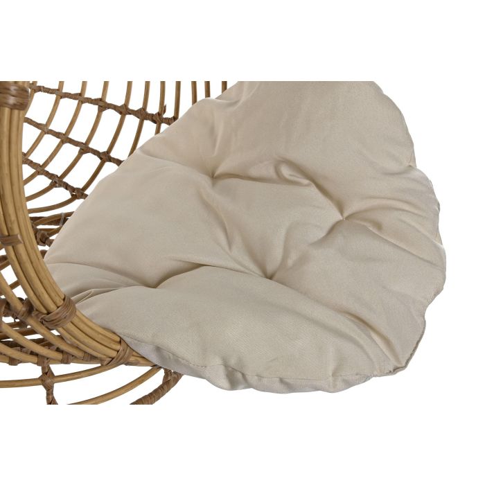 DKD Home Decor Cama para Mascota Ratán Sintético y Poliéster Natural y Blanco 58x58x60 cm 3