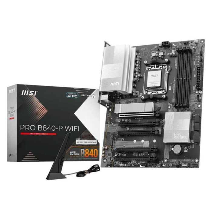 MSI PRO B840-P WiFi Placa Base AMD B840 Zócalo AM5 ATX DDR5 M.2 Wi-Fi 7 12