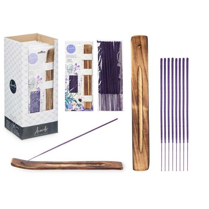 Set 50 Barras Incienso Lavanda con Soporte de Madera 12x29.5x2 cm - Acorde (24 Unidades) Set 50 Barras Incienso Lavanda con Soporte de Madera 12x29.5x2 cm - Acorde (24 Unidades)