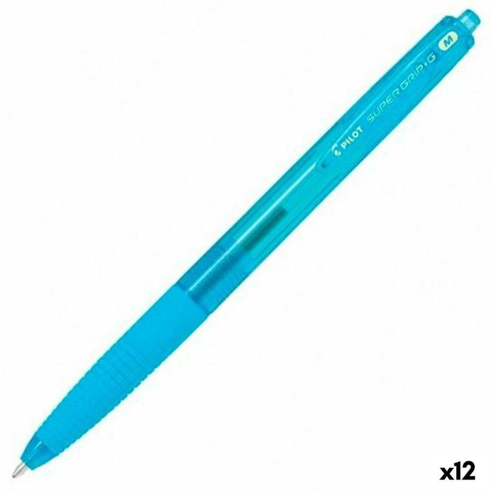 Bolígrafo Pilot Supergrip Turquesa 0,4 mm (12 Unidades)