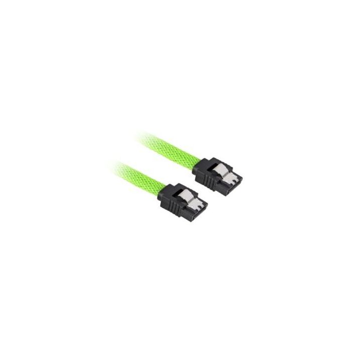 Sharkoon Cable SATA III 0.3m 6 Gbit/s Macho/Macho 7-pin Negro/Verde para datos y alimentación de discos duros