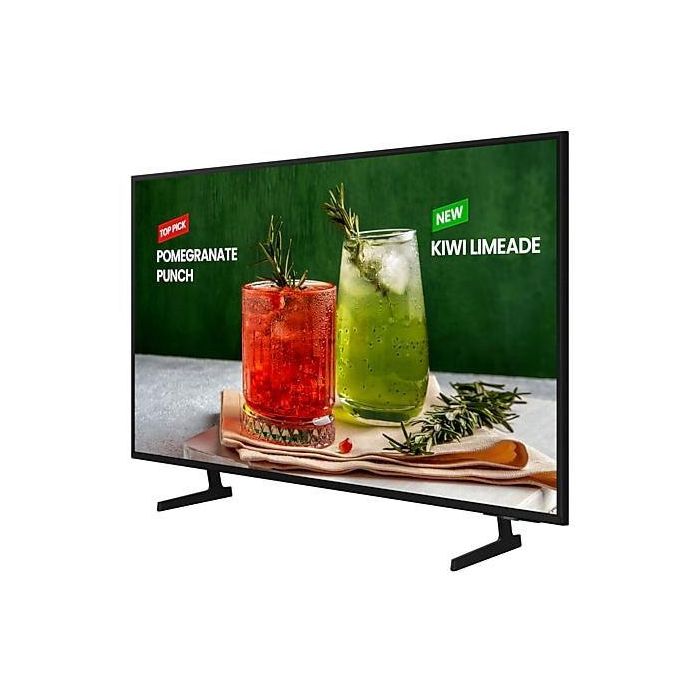 Samsung 55 | Non-tactile | UHD 3840x2160 | 300 | 16/7 | | Tuner, Biz TV App, Tizen 8.0 | HP : 2x10W | 3 years 1 Samsung 55 | Non-tactile | UHD 3840x2160 | 300 | 16/7 | | Tuner, Biz TV App, Tizen 8.0 | HP : 2x10W | 3 years 1