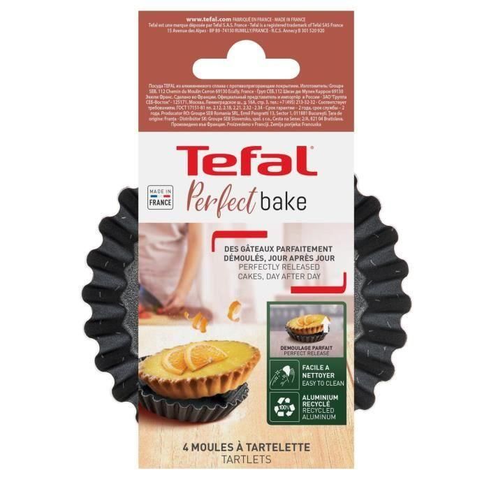 ÉXITO TEFAL Juego de 4 tartaletas J1608102 diámetro 11 cm marrón 5