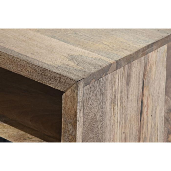DKD Home Decor Mesa Centro con 3 Cajones, Madera de Mango y Metal, Color Negro y Marrón Claro, 120x60x45 cm 1 DKD Home Decor Mesa Centro con 3 Cajones, Madera de Mango y Metal, Color Negro y Marrón Claro, 120x60x45 cm 1