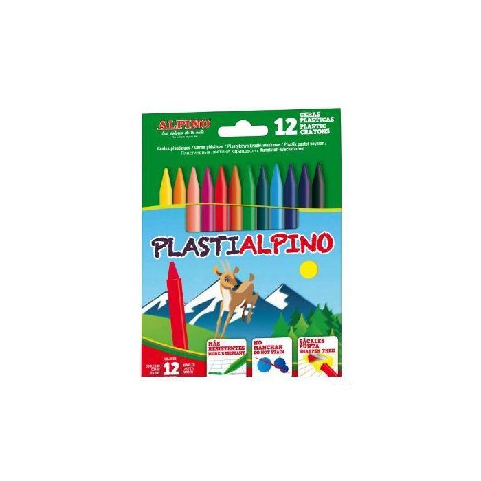 Lapices Cera Alpino Plasti Caja De 12 Unidades Colores Surtidos Lapices Cera Alpino Plasti Caja De 12 Unidades Colores Surtidos