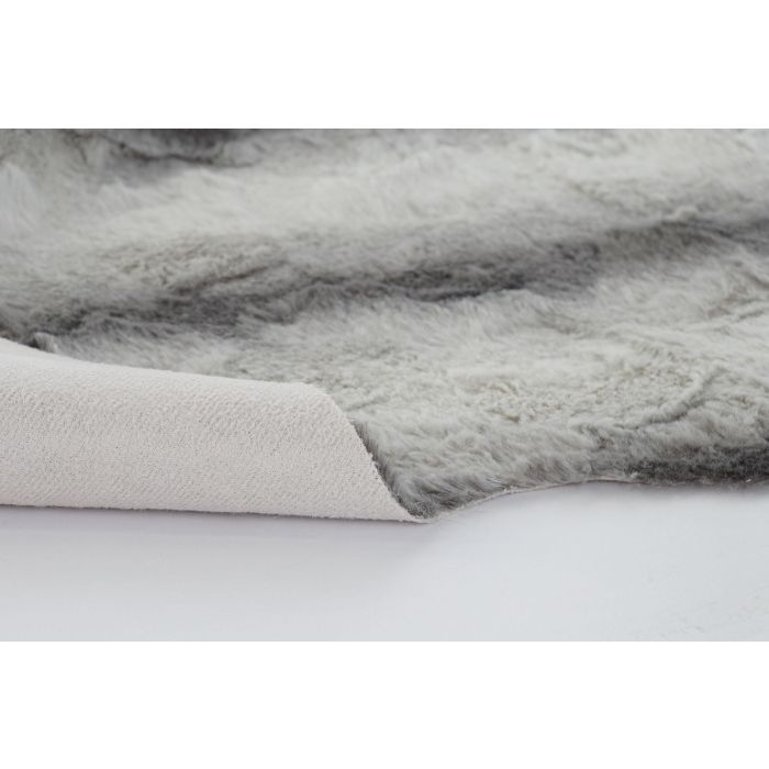 DKD Home Decor Alfombra Animal Print Textil Colonial Gris Claro Blanco Poliester 90 x 60 cm 2