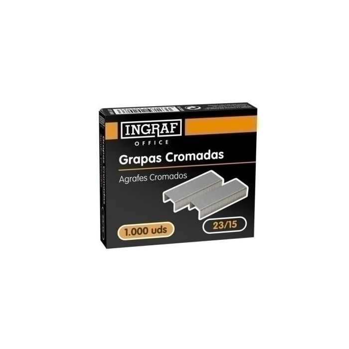 Grapas Office Gruesos 23/15 Galvanizadas Caja De 1000