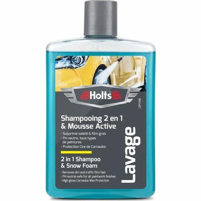 Holts HOL5010218008564 Champú superespumante con cera de carnauba - 475 ml