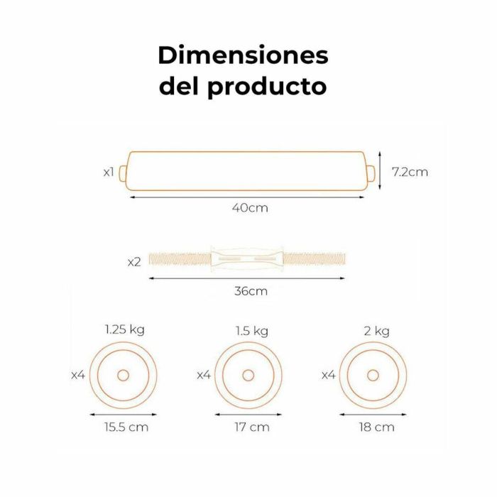 Mancuernas Xiaomi 20 kg 20 kg Negro 2