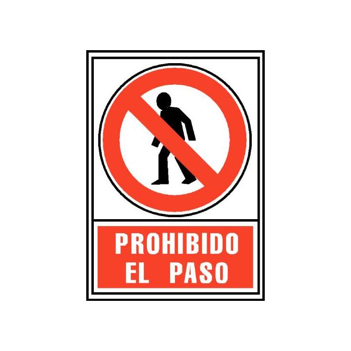 Señal Prohibido El Paso 210X297Mm Pvc Rojo Archivo2000 6174-05 RJ