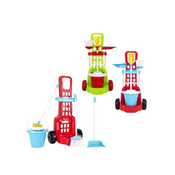 Vicam Carro de Limpieza Grande con Escoba, Fregona, Cubo y Recogedor - Modelos Surtidos 2