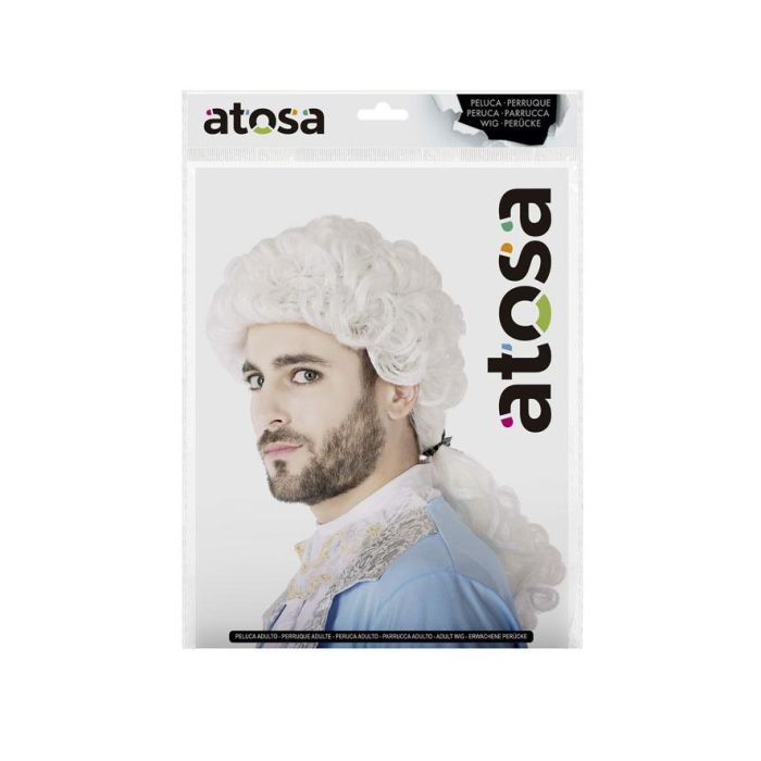 Peluca con Tirabuzones Largos Castaños 130 gr para Disfraces de Época Barroca, Victoriana o Romántica 1