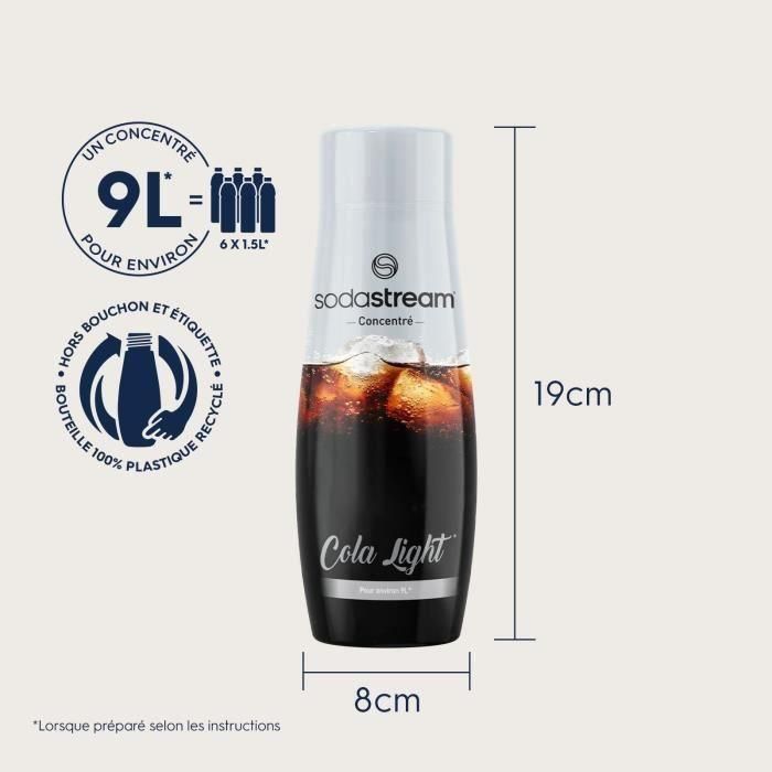 Concentrados SODASTREAM - Pack de 6 Concentrados Cola Light - Hasta 54L de bebidas - 440 ml 4