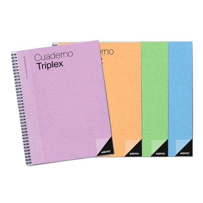 Cuaderno Triplex Additio Plan De Curso Evaluacion Agenda Plan Semanal Y Tutorias Fundas Transparentes 22,5x31 cm 1