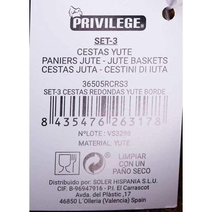 Set 3 Cestas de Mimbre Rojo Privilege - 26, 20, 17 cm (4 Cajas) 10 Set 3 Cestas de Mimbre Rojo Privilege - 26, 20, 17 cm (4 Cajas) 10