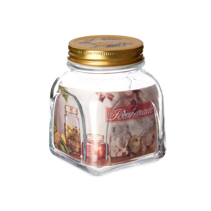 Pasabahce Tarro Homemade 500 ml Vidrio y Metal Oro Transparente 9x11.3x9 cm (Set de 24) 2 Pasabahce Tarro Homemade 500 ml Vidrio y Metal Oro Transparente 9x11.3x9 cm (Set de 24) 2