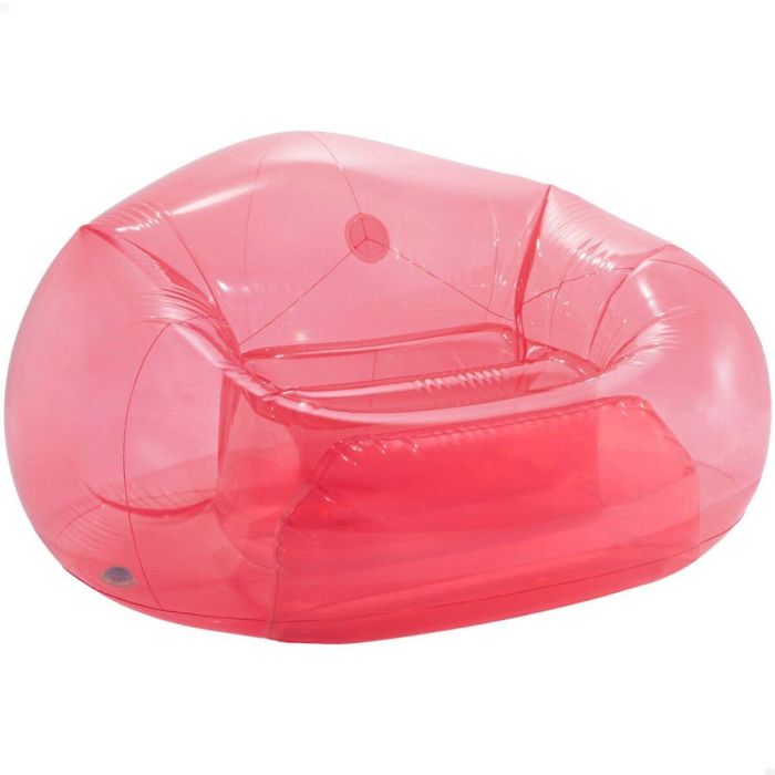 Sillón Hinchable para Piscina Intex Beanless Transparente Rosa 137 x 74 x 127 cm (4 Unidades) 6