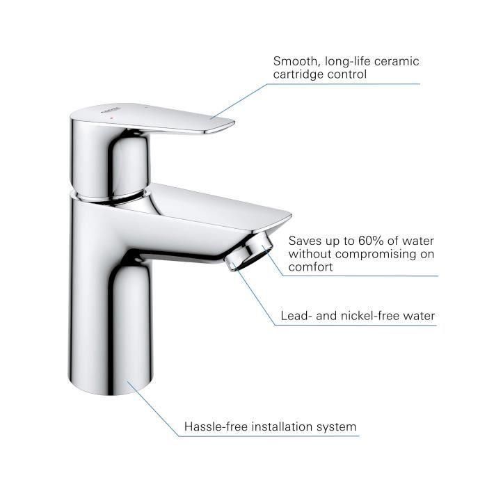 Grifo de baño - GROHE Start Edge - 23898001 - Talla S - Sin desagüe - Cromo 4 Grifo de baño - GROHE Start Edge - 23898001 - Talla S - Sin desagüe - Cromo 4