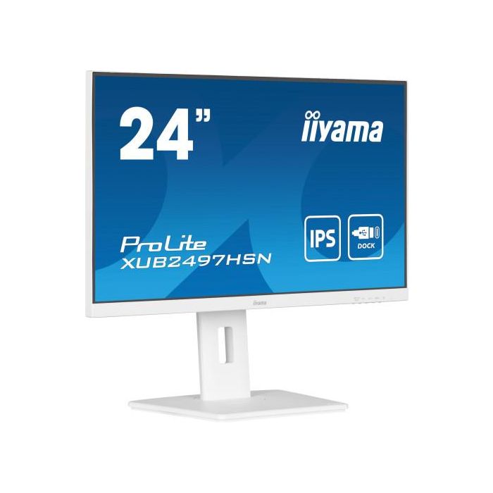 iiyama ProLite XUB2497HSN-W2 Pantalla para PC 24" Full HD IPS LED USB-C Dock RJ45 Blanco 2