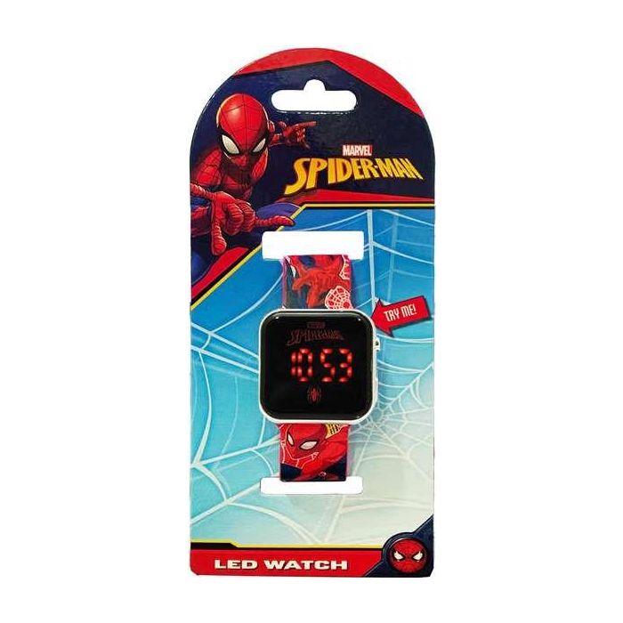 Reloj digital led spiderman. 3,5cm - modelos surtidos