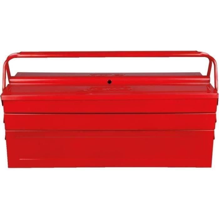 KS TOOLS Caja de herramientas metálica, 5 compartimentos, 530x210x200mm, juntas remachadas, abertura completa, para candado KS TOOLS Caja de herramientas metálica, 5 compartimentos, 530x210x200mm, juntas remachadas, abertura completa, para candado
