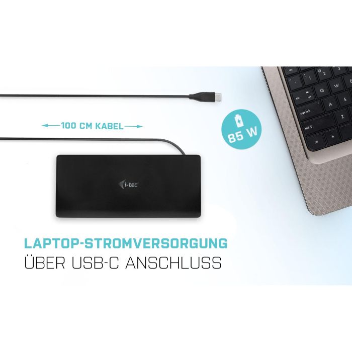 Hub USB i-Tec C31QUATTRODOCKPD Negro 4 Hub USB i-Tec C31QUATTRODOCKPD Negro 4