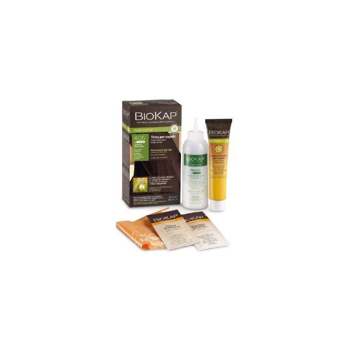Biokap 4.05 Tinte Rapid Castaño Chocolate Tubo 140ml - Sin Amoniaco, Resorcinol, Parabenos. Cobertura Canas en 10 Minutos