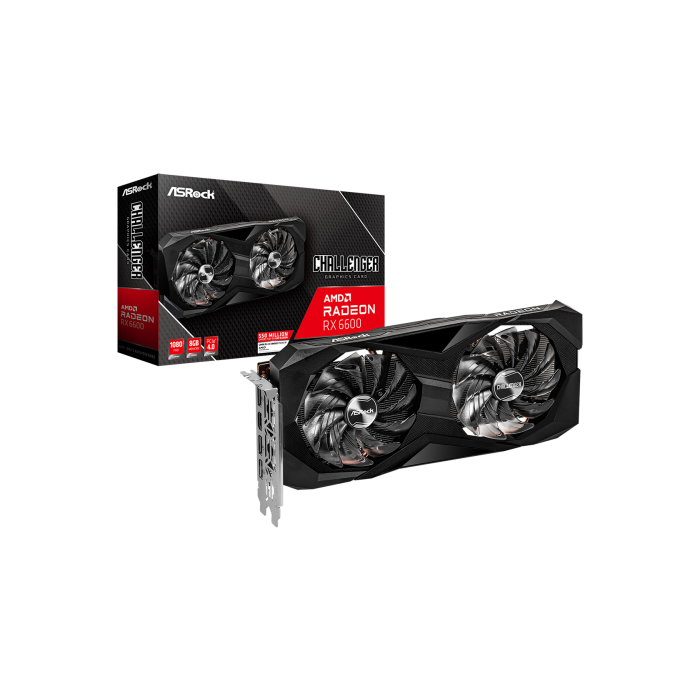 Asrock Challenger AMD Radeon RX 6600 D 8GB GDDR6 Asrock Challenger AMD Radeon RX 6600 D 8GB GDDR6