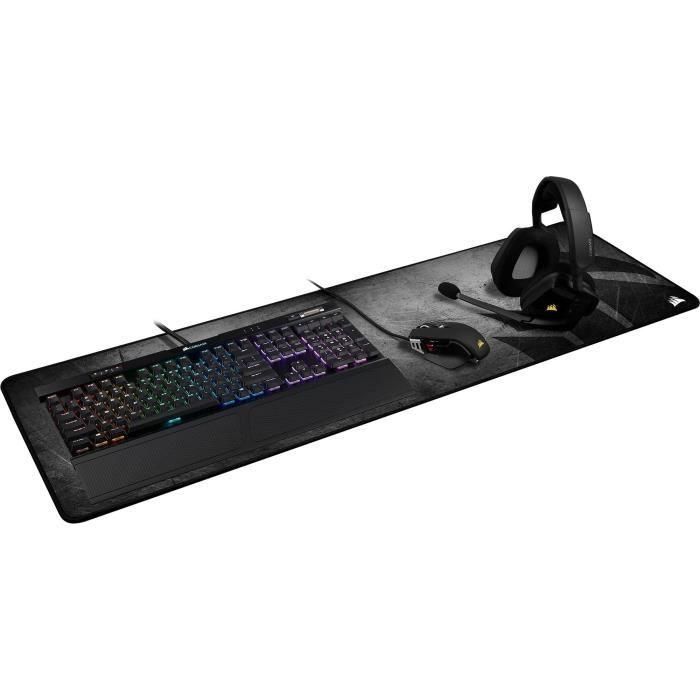Corsair CH-9413641-WW Alfombrilla de ratón para juegos MM300 PRO Extendida, Tela Resistente a Salpicaduras 930x300mm para Teclado y Mouse 2