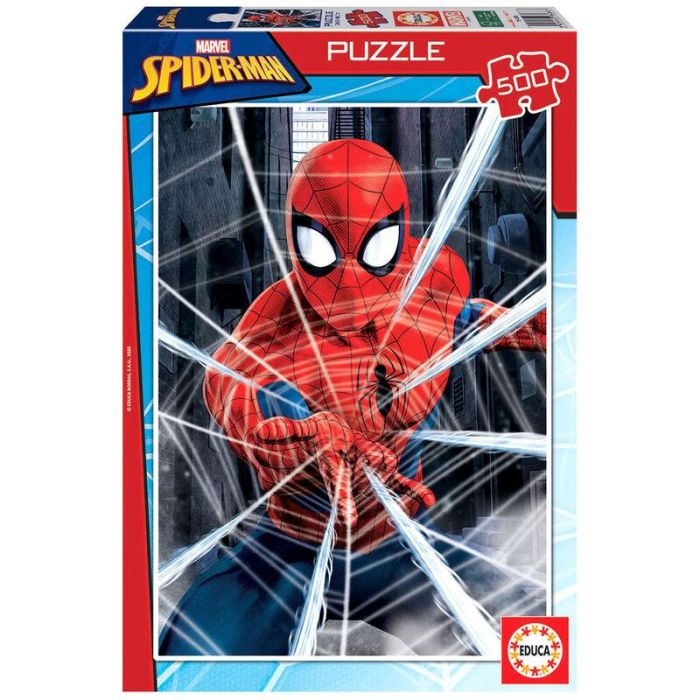 Educa 18486 Puzzle 500 piezas Spiderman para montar, piezas perfectamente acabadas, incluye cola Fix Puzzle, 34x48 cm, +9 años 1 Educa 18486 Puzzle 500 piezas Spiderman para montar, piezas perfectamente acabadas, incluye cola Fix Puzzle, 34x48 cm, +9 años 1