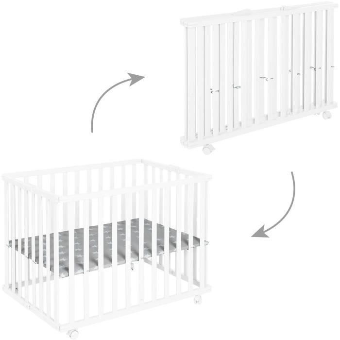 Roba ROB4005317339061 Parque Infantil Plegable Little Stars 75x100cm Altura Regulable 4 Ruedas Freno Madera Blanca Diseño Estrellas 0 Roba ROB4005317339061 Parque Infantil Plegable Little Stars 75x100cm Altura Regulable 4 Ruedas Freno Madera Blanca Diseño Estrellas 0