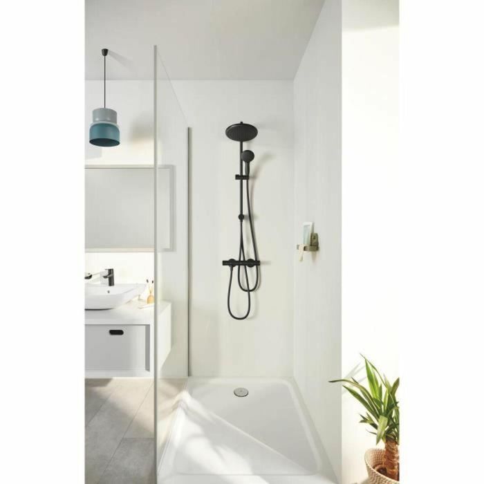 Grohe 266802431 Columna de ducha con desviador manual - Ahorro de agua - Negro mate 4