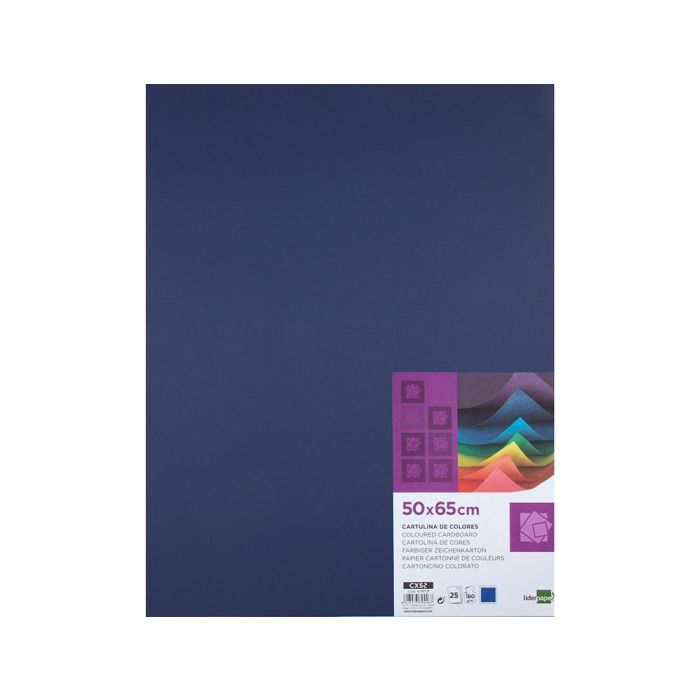 Cartulina Liderpapel 50x65 cm 180 gr Zafiro Paquete De 25 Hojas 1