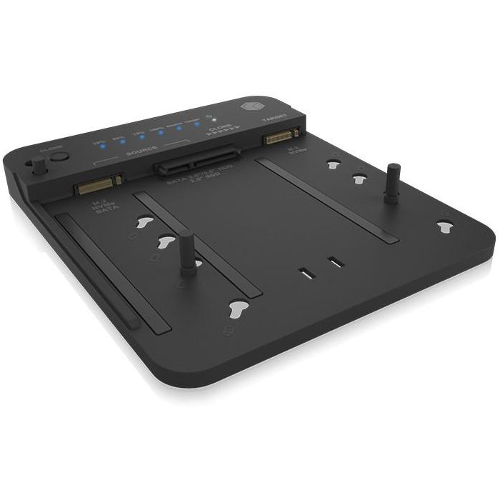 ICY BOX IB-2913MCL-C31 USB-C 3.2 Klon- und DockingStation für 2x M.2 NVMe/SATA SSD und 3.5"/2.5" HDD/SSD 5