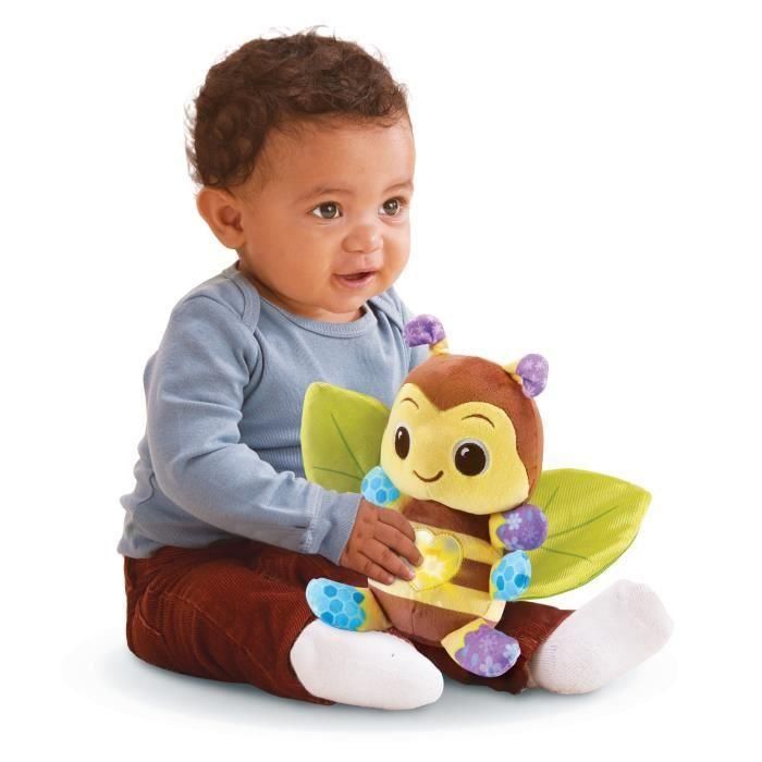 Vtech Baby Maëlle, my Discovery Bee - Abeja Musical de Peluche Suave para Bebés | Juguete Sensorial Ecológico de Botellas Recicladas 1