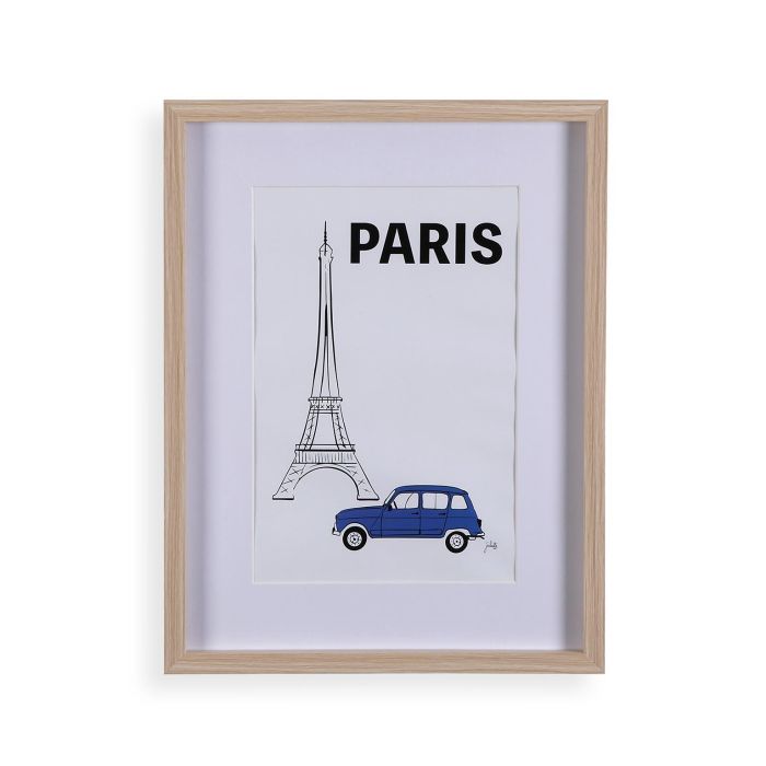 Poster Paris Enmarcado En Madera 30 X 40 Versa (2 Unidades) Poster Paris Enmarcado En Madera 30 X 40 Versa (2 Unidades)