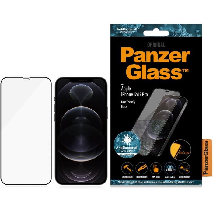 PanzerGlass Protector de Pantalla E2E Antibacteriano para iPhone 12 / 12 Pro 2 PanzerGlass Protector de Pantalla E2E Antibacteriano para iPhone 12 / 12 Pro 2