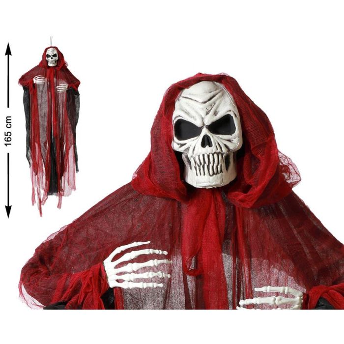 Accesorio Halloween Colgane Esqueleto Fantasma Rojo 165*137 cm