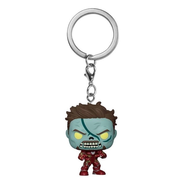 Funko Pop Keychain Llavero Marvel What If Iron Man Zombie