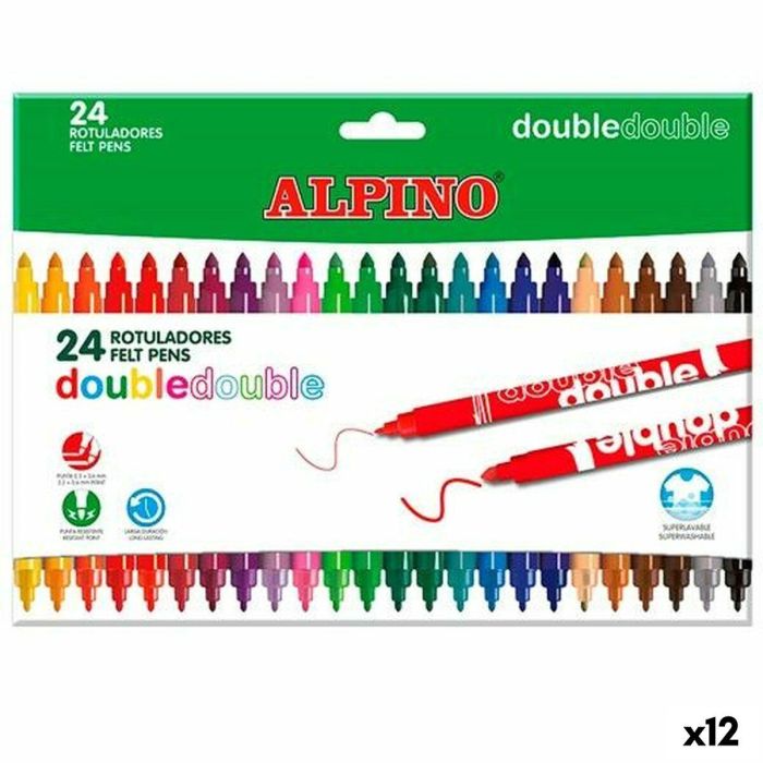 Set de Rotuladores Alpino Double Multicolor 20 Piezas (12 Unidades) 0 Set de Rotuladores Alpino Double Multicolor 20 Piezas (12 Unidades) 0